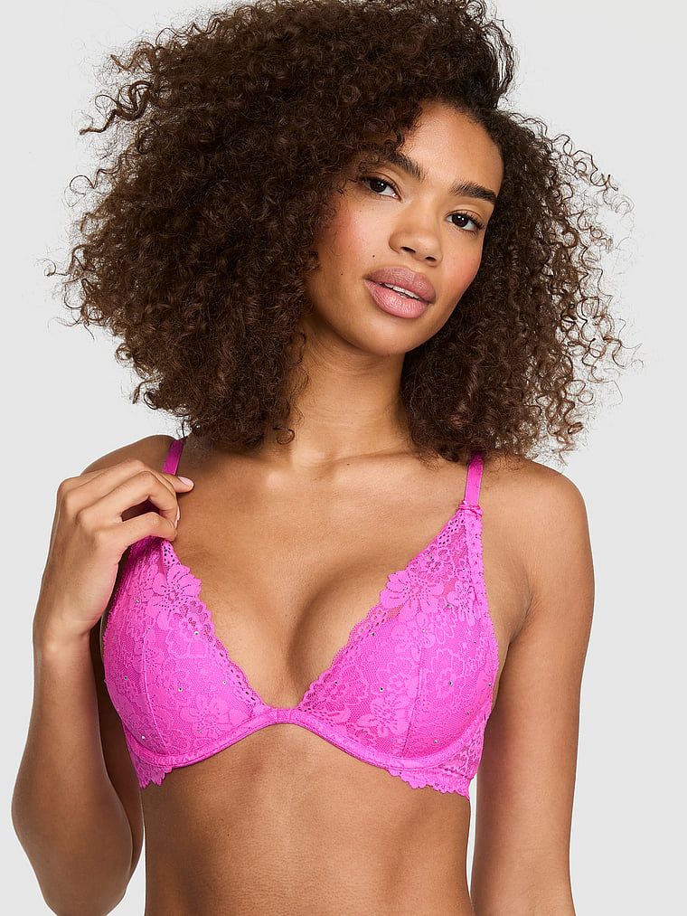 Sutien plunge ușor căptușit PINK Wink