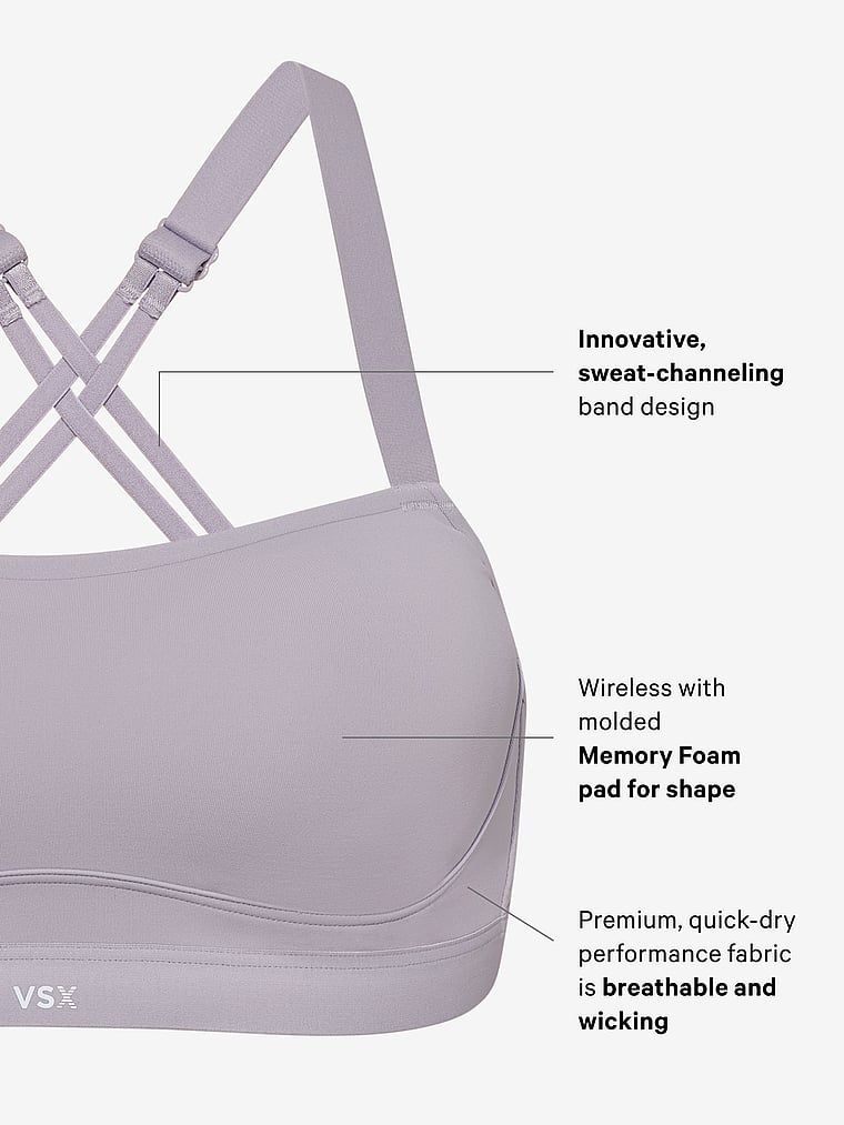 VSX Angel Elevate sutien sport. Produsul este modelat și provine din colecția VSX.