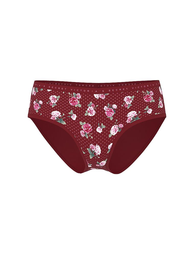 Chiloți de bumbac Hiphugger. Produsul este de culoare florală și provine din colecția Body by Victoria.