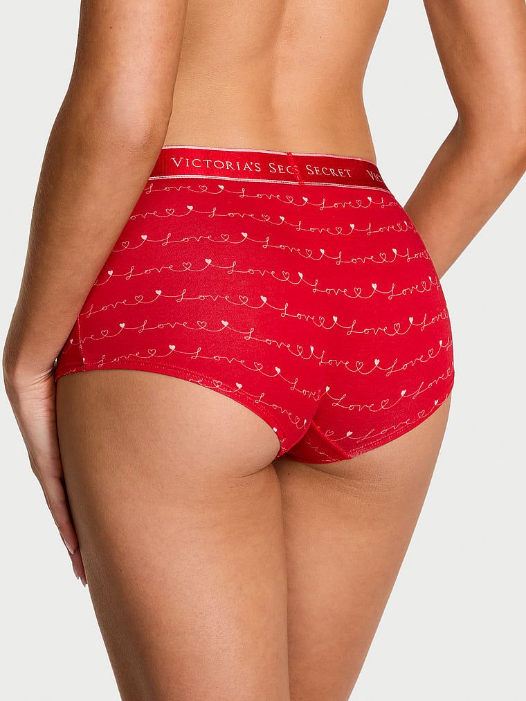 Pantaloni scurți din bumbac cu logo-ul la talie Boyshort. Produsul este modelat și provine din colecția Bumbac.