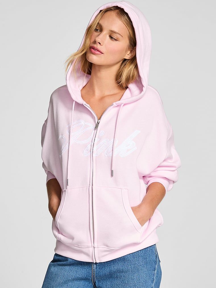 Hanorac lejer cu fermoar, din material fleece Everyday