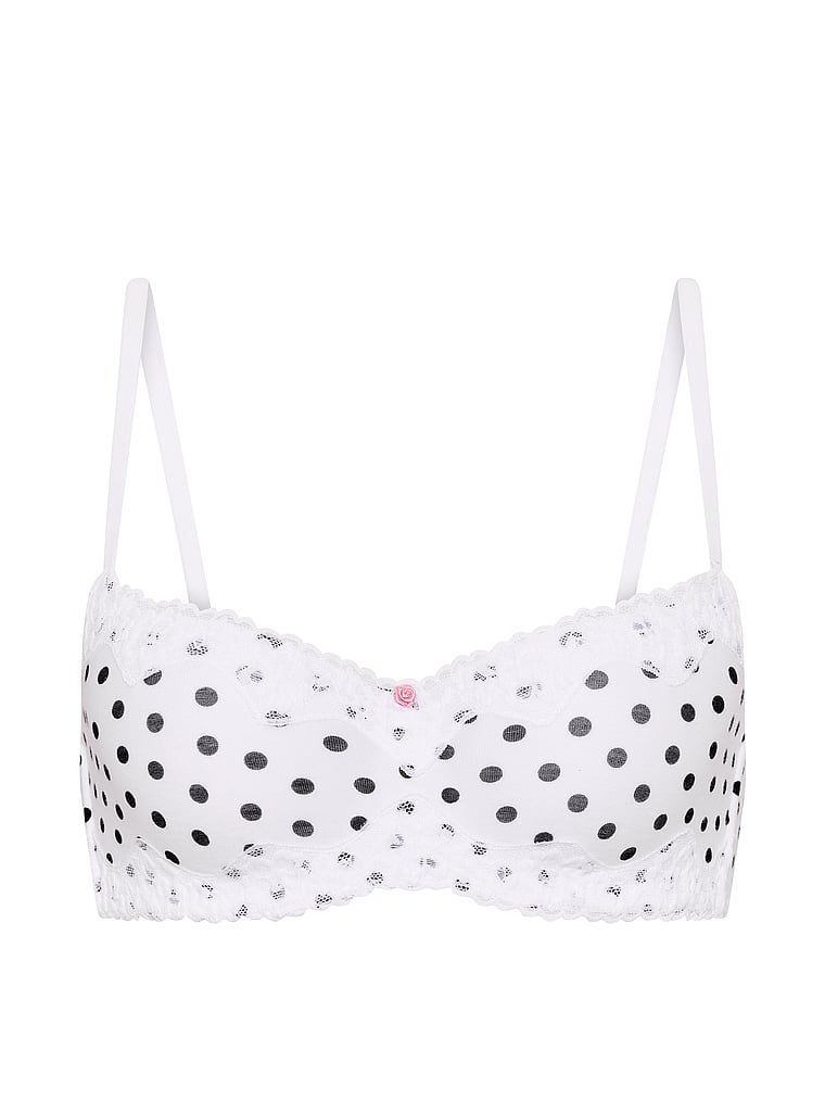 Sutien din bumbac ușor căptușit, Lace-Trim. Produsul este modelat și provine din colecția de tricouri.