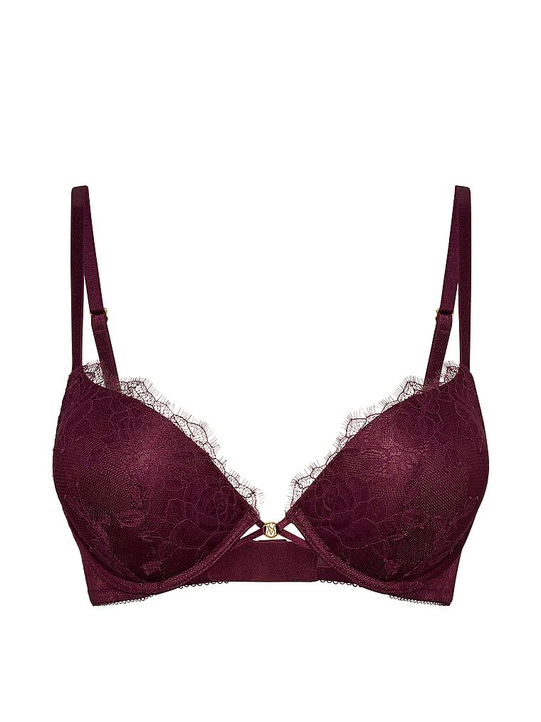 Sutien măritor push-up 2 mărimi Bombshell Rose Lace. Produsul este roz și provine din colecția Very Sexy.