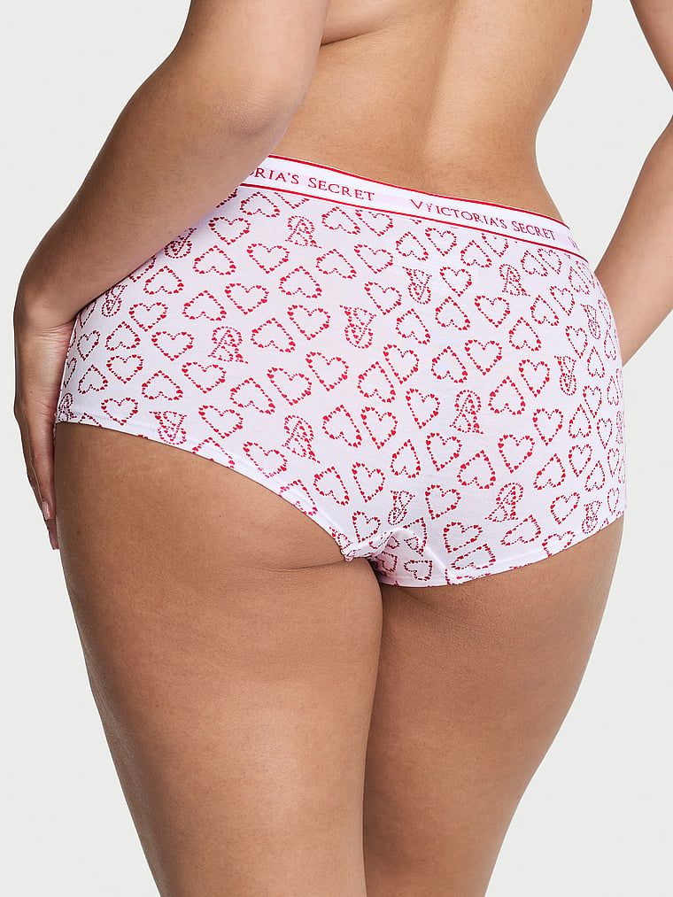 Pantaloni scurți din bumbac cu logo-ul la talie Boyshort. Produsul este modelat și provine din colecția Bumbac.