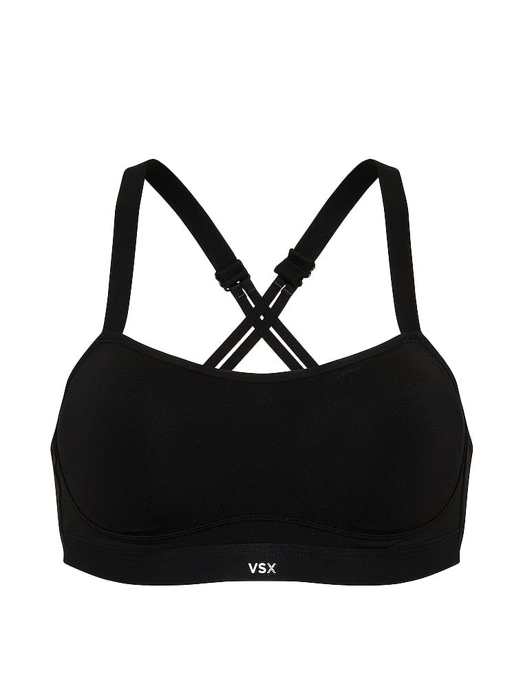 VSX Angel Elevate sutien sport. Produsul este negru și provine din colecția VSX.