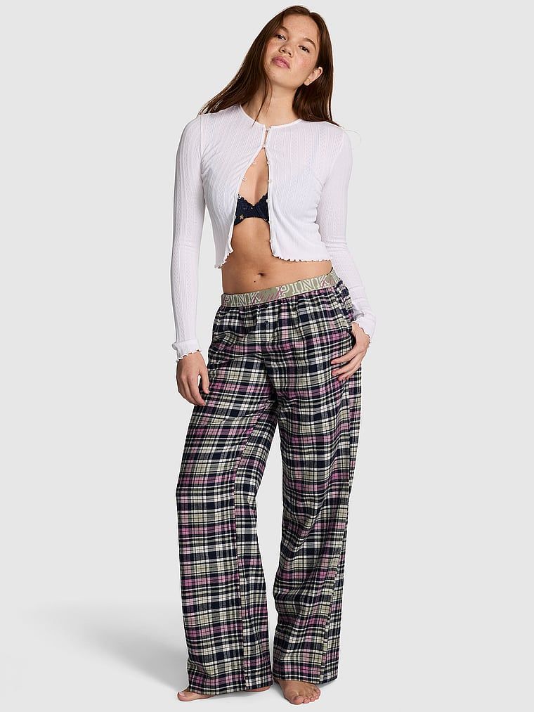 PINK Pantaloni de pijama Favorite din flanel 100% bumbac