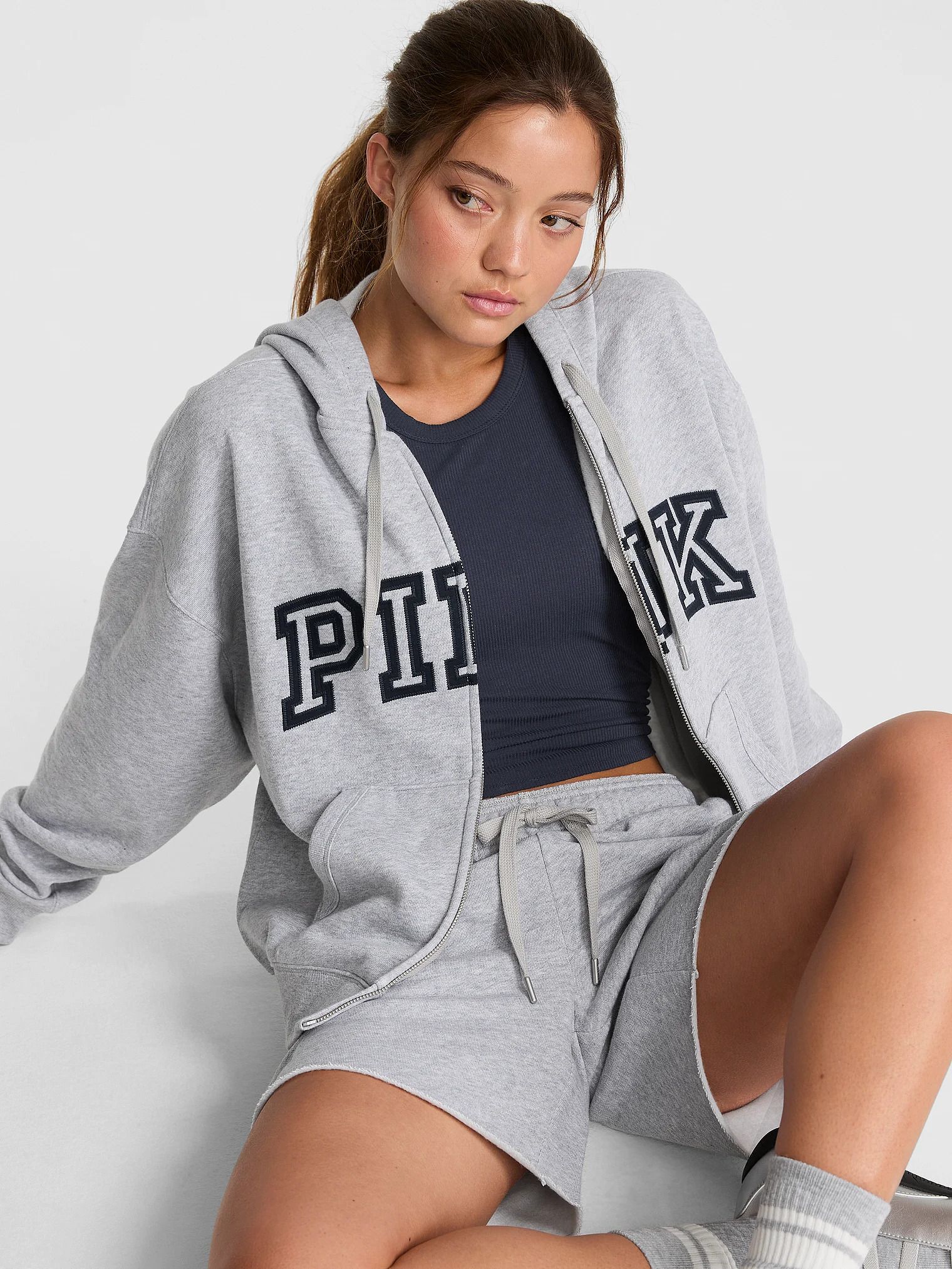 Hanorac cu glugă și fermoar Campus Fleece