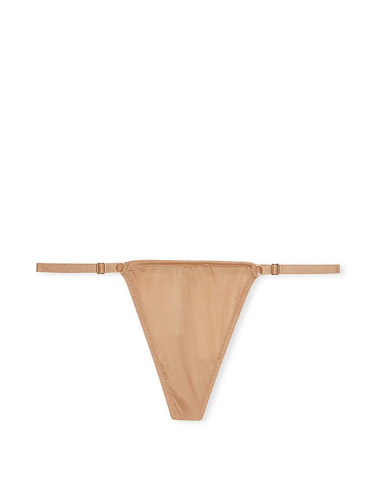 Tanga cu curele reglabile Hardware. Produsul este bej și provine din colecția Very Sexy.