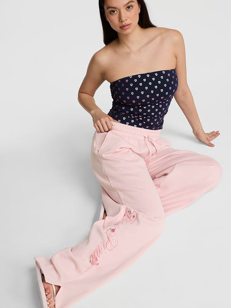 Campus Fleece Cu picior larg Split-Hem Pantaloni de trening