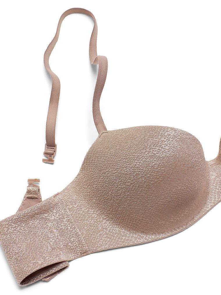 Sutien ușor căptușit, cu balconet FlexFactor. Produsul este de culoare maro și provine din colecția Body by Victoria.