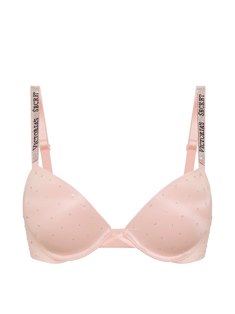 Sutien măritor push-up 2 mărimi Bombshell Shine Strap Dot. Produsul este roz și provine din colecția Very Sexy.