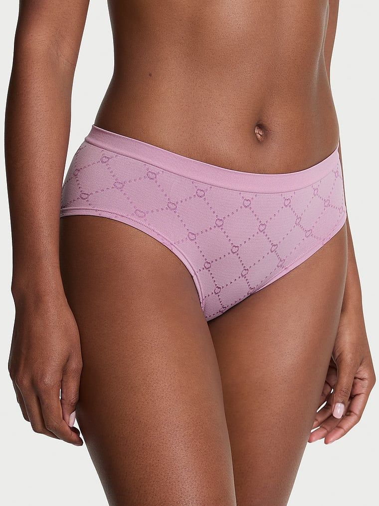 Chiloți hiphugger cu inimioare cu cusături. Produsul este modelat și provine din colecția Seamless (Seamless Collection).