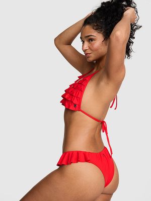 Slip bikini cu volane Ruffle