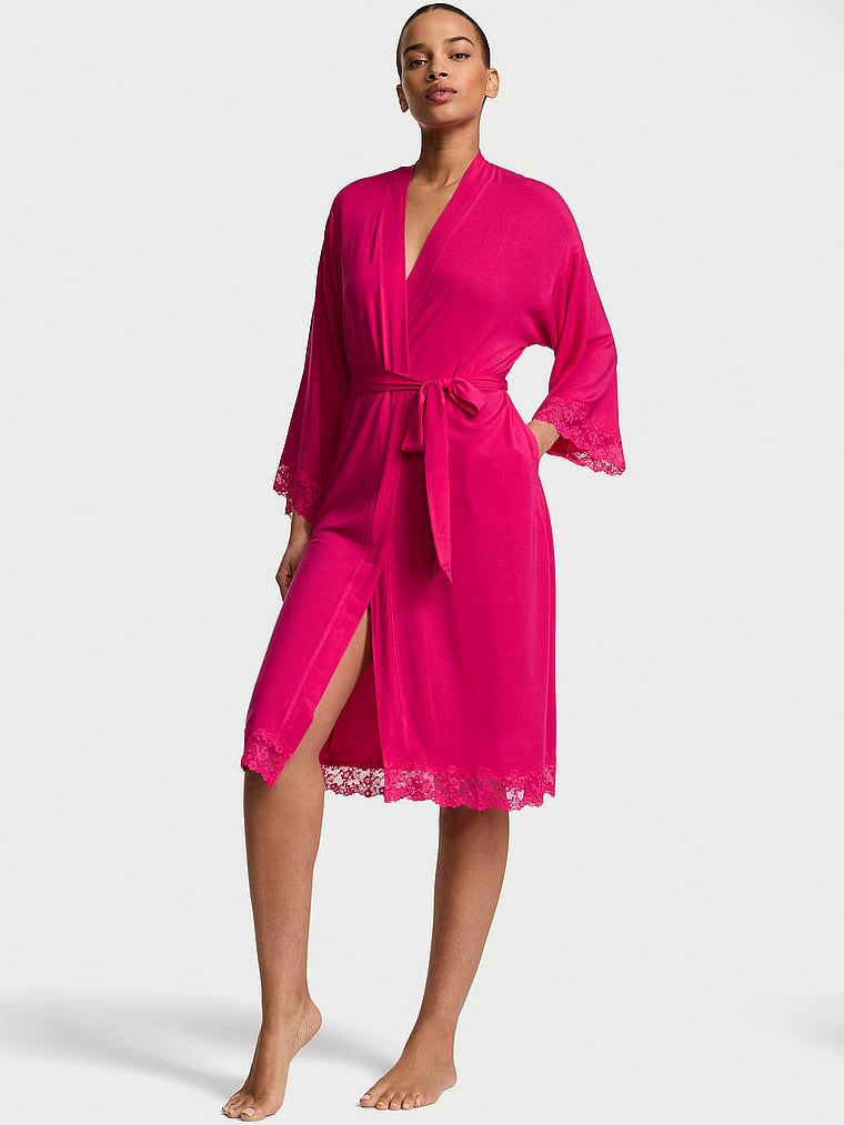 Victoria's Secret Halat SoSoft din modal cu margine din dantelă