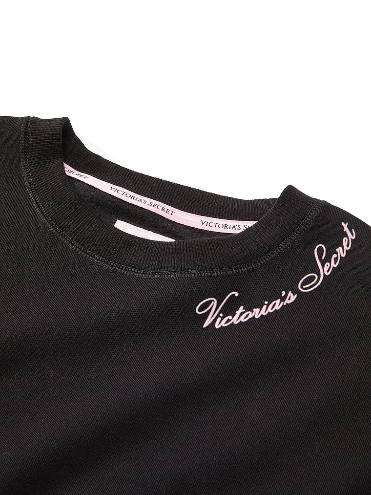Hanorac din bumbac fleece fără efort. Produsul este negru și provine din colecția Angel Essentials.