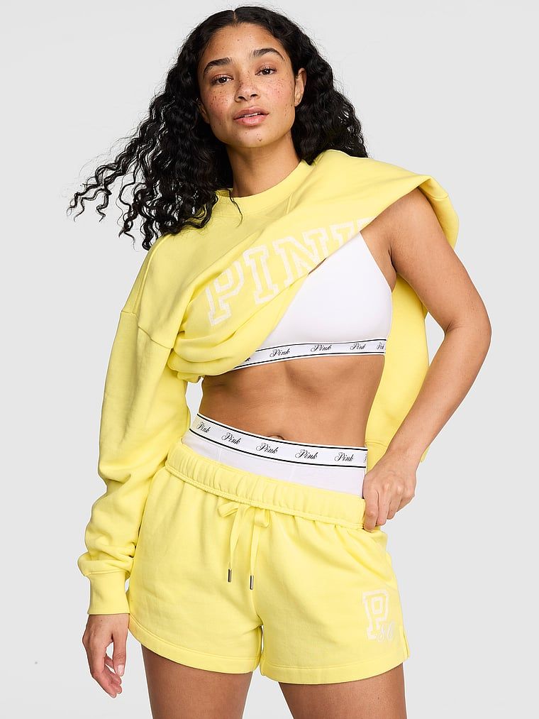 Pantaloni scurți cu talie răsfrântă Campus Fleece