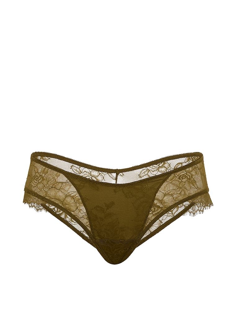 Peste chiloți Cheeky din dantelă. Produsul este de culoare verde și provine din colecția Very Sexy.
