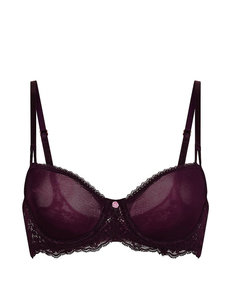 Sutiene fără căptușeală din plasă Wicked. Produsul este de culoare mov și provine din colecția Dream Angels.