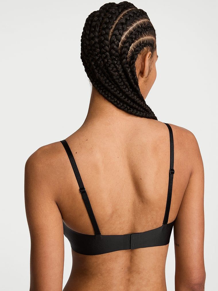 Sutien pushless fără bretele Uplift. Produsul este negru și provine din colecția Invisible by Victoria's Secret.