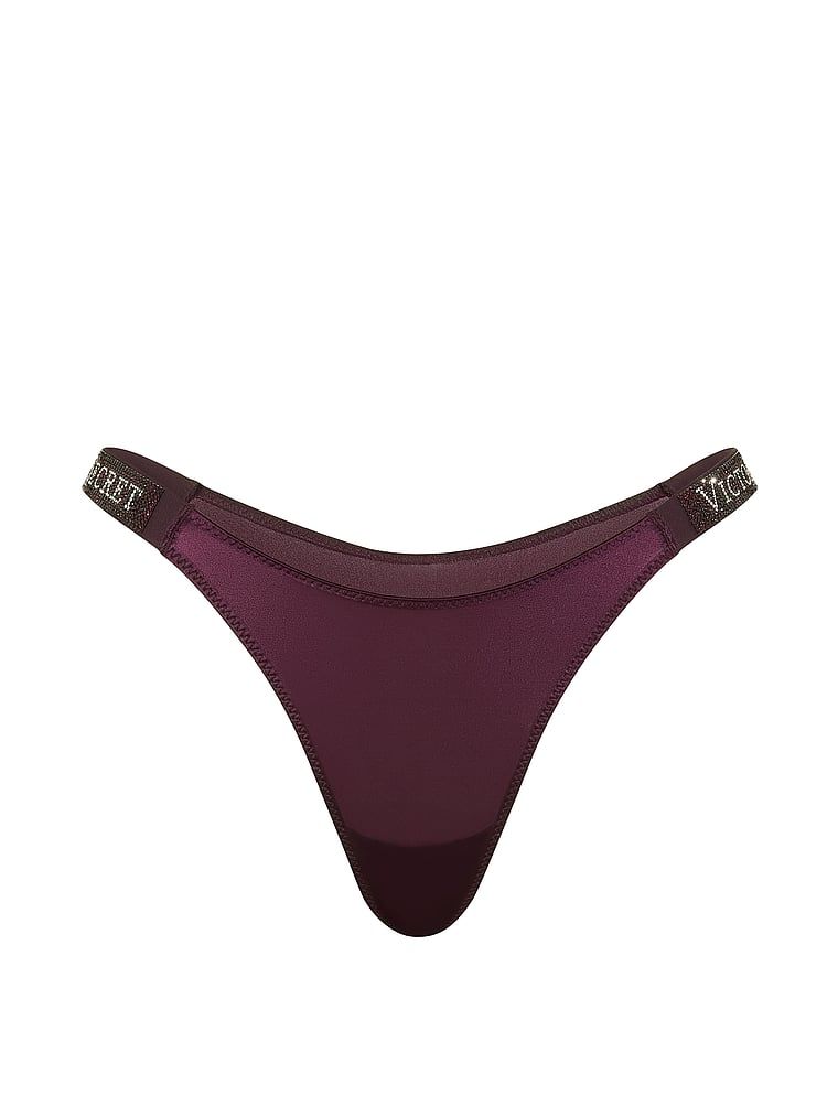 Chiloți brazilieni cu dungi braziliene Shine Strap. Produsul este de culoare mov și provine din colecția Very Sexy.
