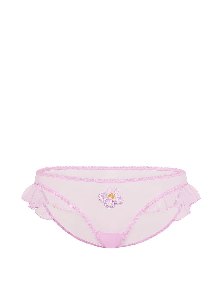 Chiloți brodați de bikini cu motiv de acuarelă. Produsul este de culoare mov și provine din colecția Dream Angels.