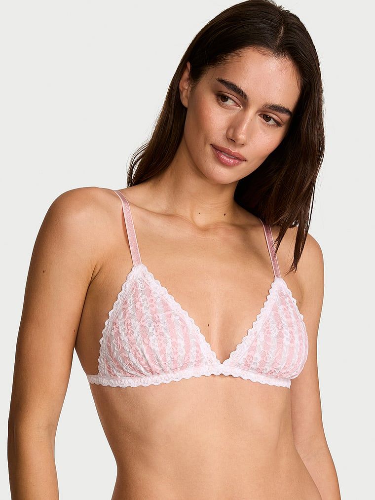 Victoria's Secret Bustieră Bralette Lacie triunghiulară fără căptușeală