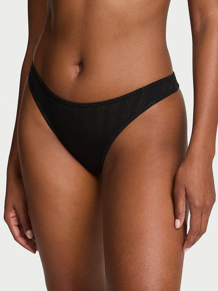 Victoria's Secret Chiloți Tanga înalți pe picior, rotunzi, din modal ultra-fin