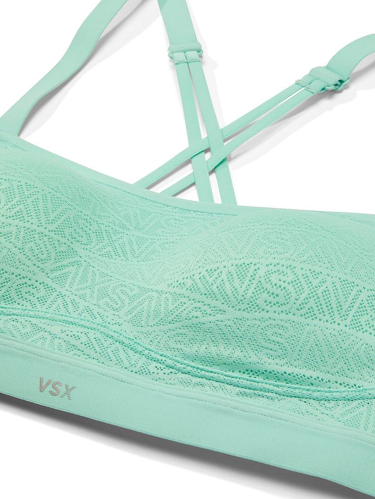 VSX Angel Elevate sutien sport. Produsul este de culoare verde și provine din colecția VSX.