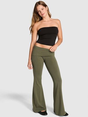 Colanți super evazați cu talie pliabilă All-Day Cotton