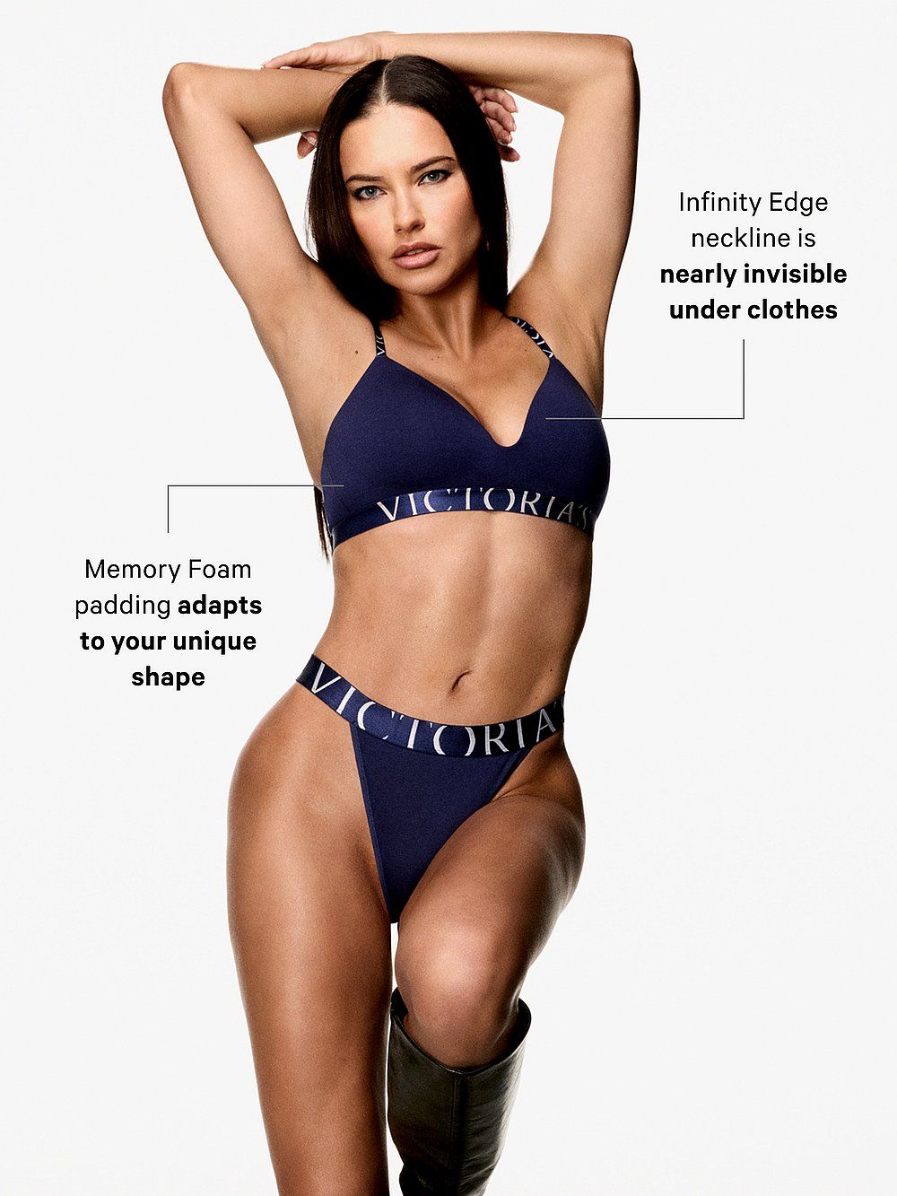 Sutien din bumbac ușor căptușit, fără armă, Shadow Stripe. Produsul are un model floral și provine din colecția de tricouri.