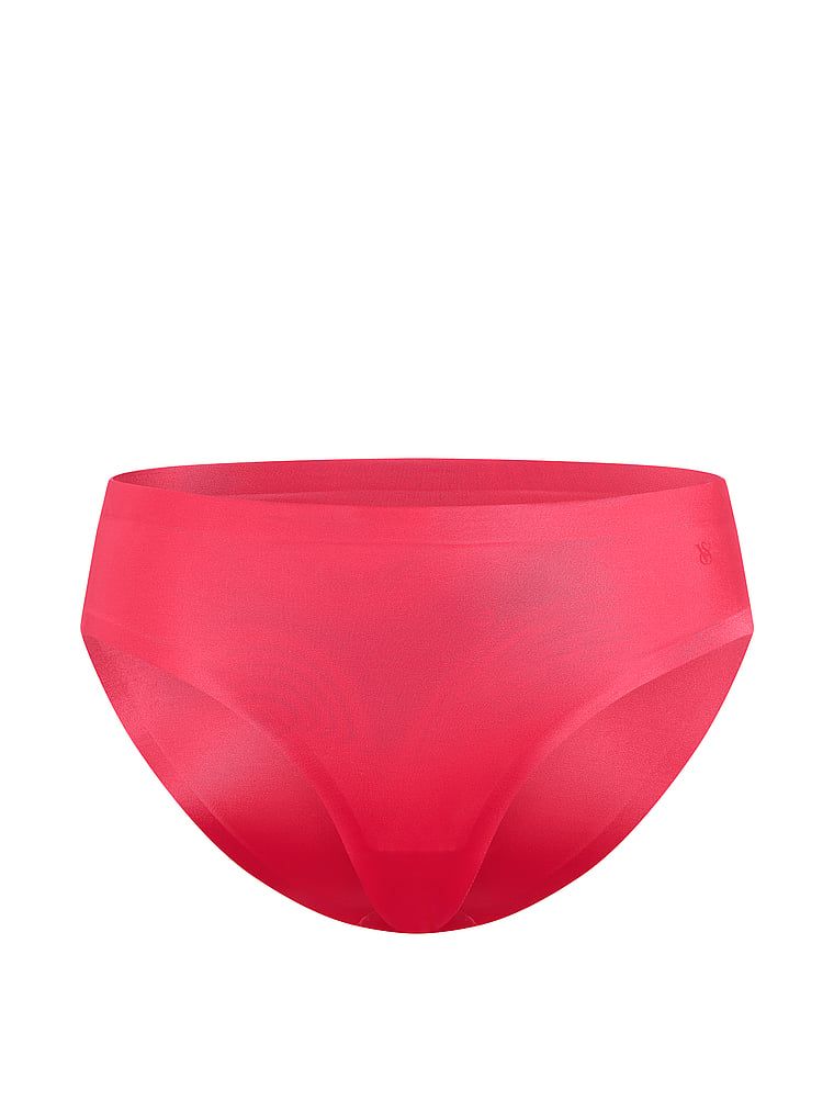 Chiloți de bikini cu talie medie, fără apariție. Produsul este roșu și provine din colecția No-Show.