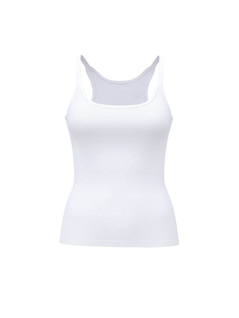 Topul de dormit din bumbac mix & match. Produsul este alb și provine din colecția Victoria's Secret.