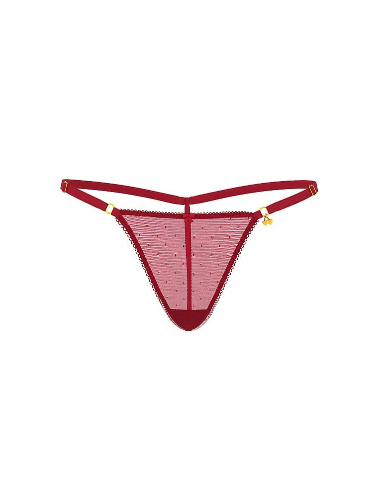 Tanga cu curele reglabile Tease Cherry Hardware. Produsul este roșu și provine din colecția Very Sexy.