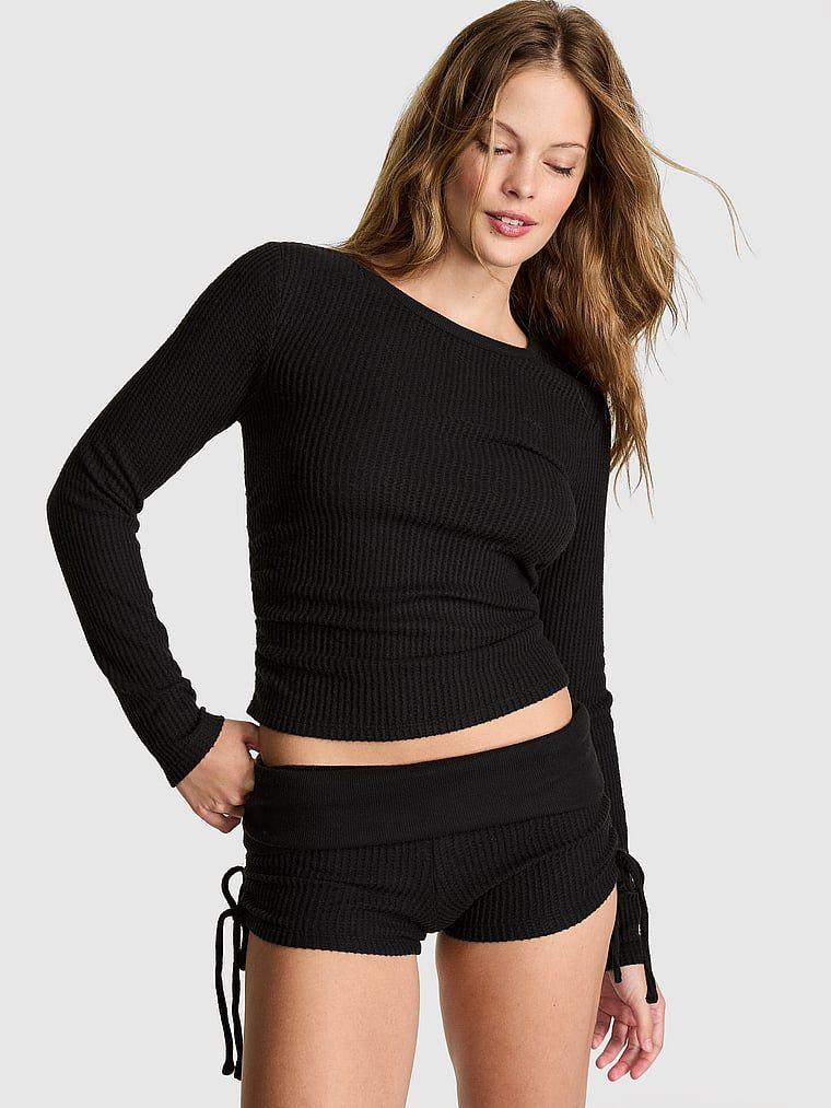Shorts Wa?e Knit Foldover