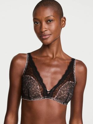 Victoria's Secret Bustieră Bralette Tease din dantelă, fără sârme, cu decolteu adânc
