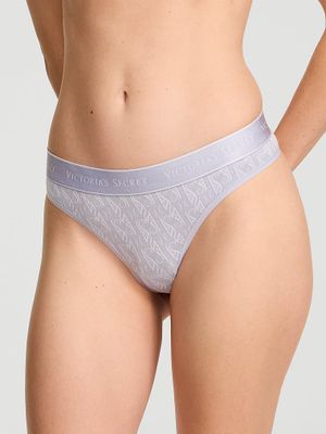 Cotton Chiloți tanga din bumbac elastic cu logo