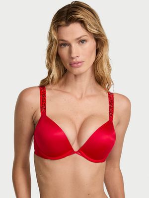 Very Sexy Sutien Push-up Bombshell cu bretele strălucitoare Add-2-Cups