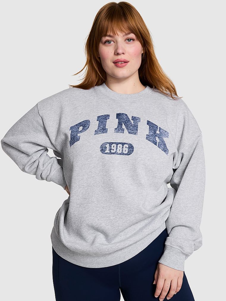 Pulover Ivy Crew, oversized, din material fleece