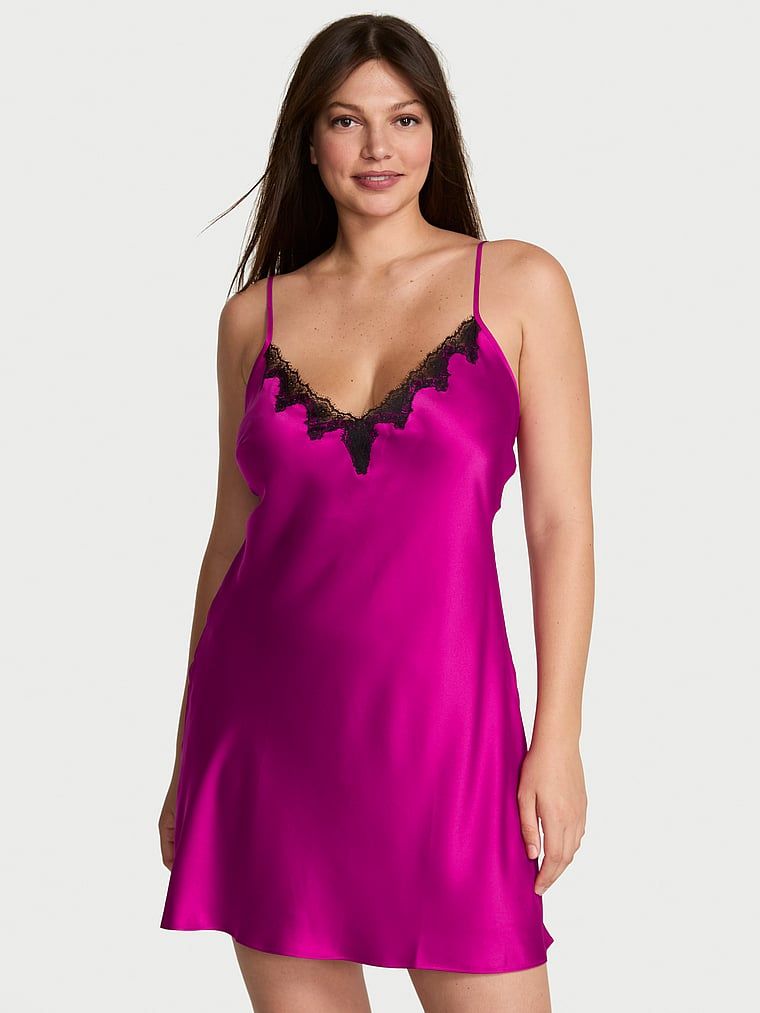 Very Sexy Rochie mini tip furou din satin și dantelă în formă de trandafir