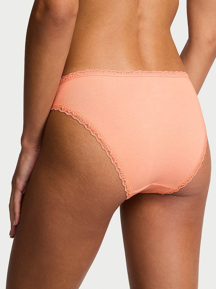 Chiloți din bumbac cu dantelă cu dantelă și baie de baie. Produsul este multicolor și provine din colecția Lace Trim.