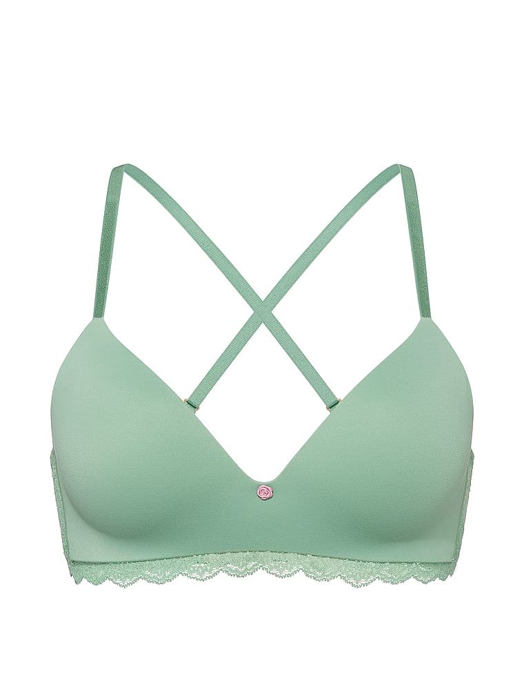Sutien push-up fără armă: Smooth and Lace. Produsul este verde și provine din colecția Dream Angels.