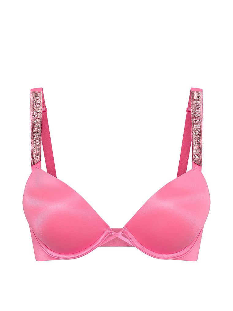 Sutien măritor push-up 2 mărimi Bombshell Shine Strap. Produsul este roz și provine din colecția Very Sexy.