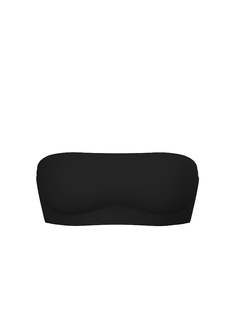Sutien push-up fără bretele și cu sârmă Perfect Comfort Strapless. Produsul este negru și provine din colecția Victoria's Secret Bare.