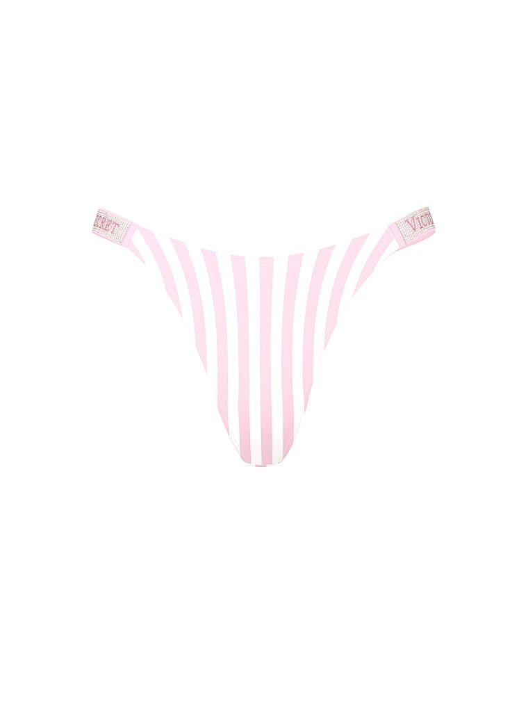 Tanga cu curele lucioase Shine Strap. Produsul este modelat și provine din colecția Very Sexy.