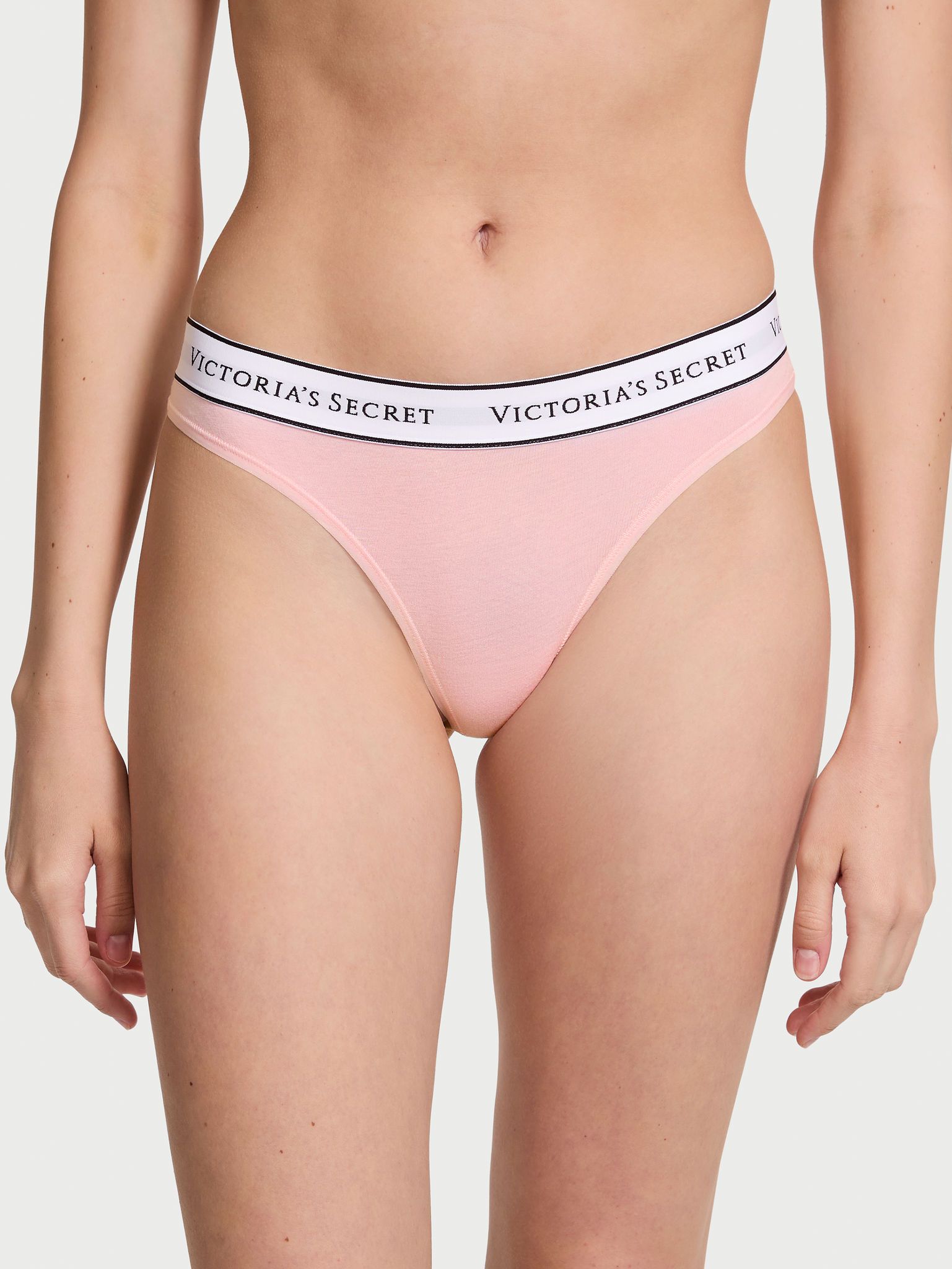 Cotton Chiloți Tanga din bumbac, cu logo aplicat