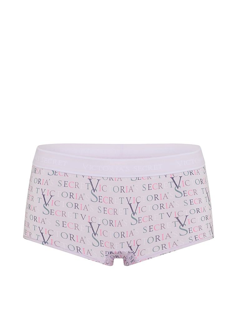 Pantaloni scurți din bumbac cu logo-ul la talie Boyshort. Produsul are o culoare cu model și provine din colecția Bumbac.