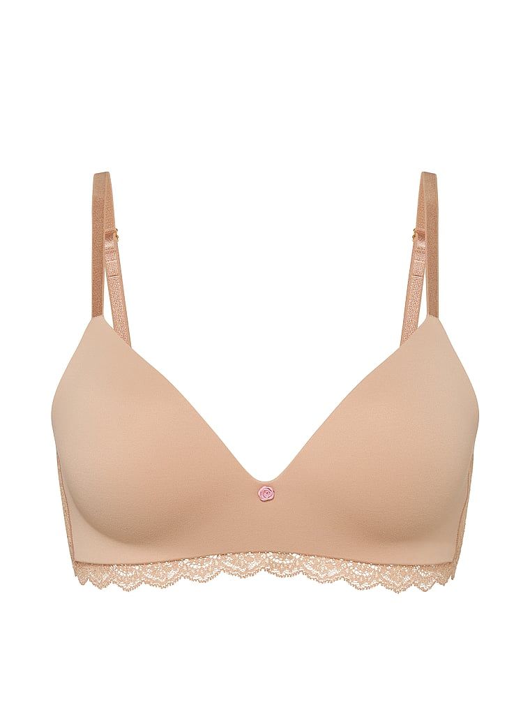 Sutien push-up fără armă: Smooth and Lace. Produsul este de culoare bej și provine din colecția Dream Angels.