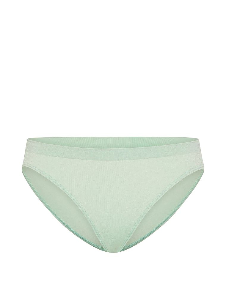 Chiloți Shiny Shimmer Bikini. Produsul este de culoare verde și provine din colecția Seamless (Seamless Collection).