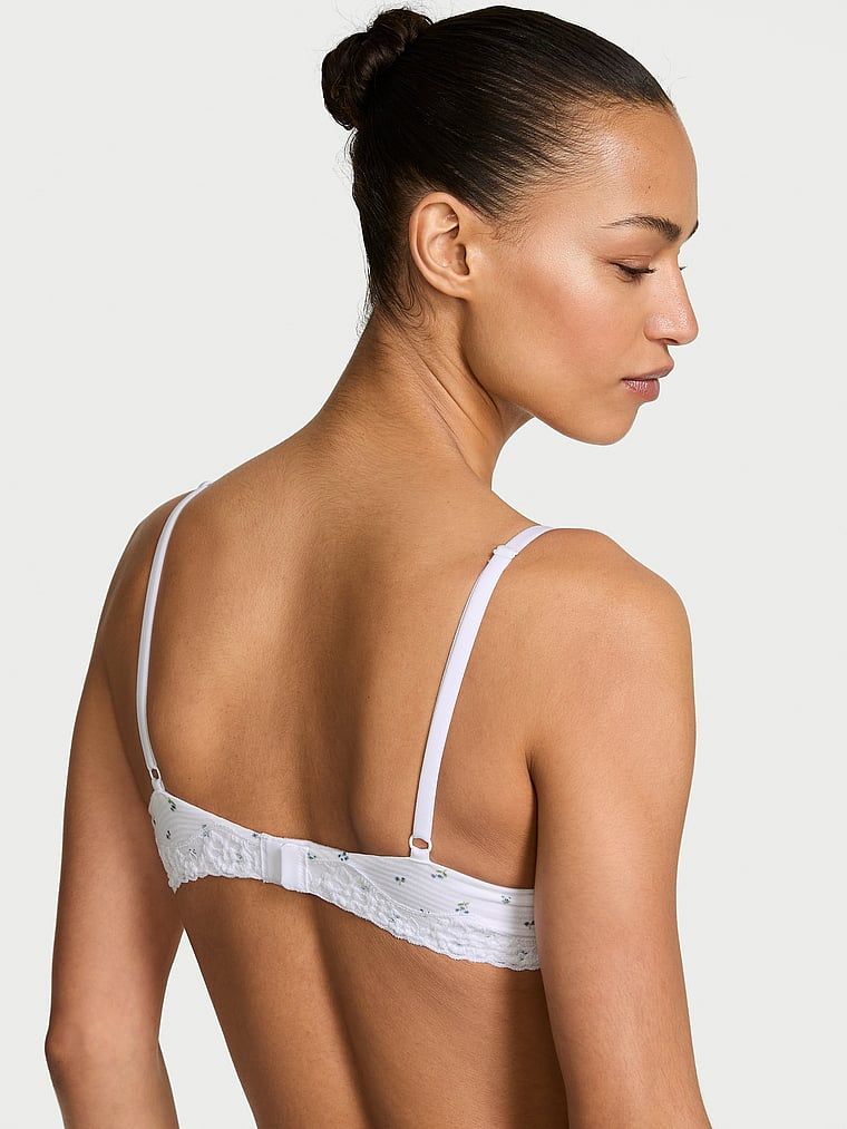Sutien de bumbac push-up Perfect Shape Shadow Stripe. Produsul are o culoare florală și provine din colecția de tricouri.