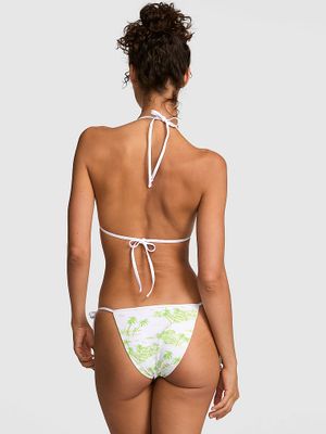 PINK Slip cheeky de bikini reversibil cu șnururi laterale